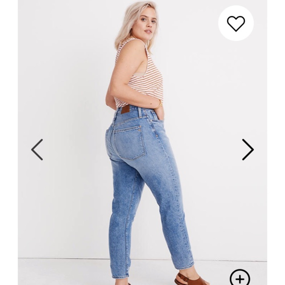 Madewell Mom Jean in Melva wash size 34